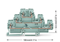 Wago 870-590/281-675 3-уровн. клемма, 0,08 - 2,5 (4) мм2, 1N4007
