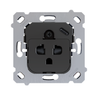 Zennio ZS55IEUA1US ZS55 — евро-американская розетка с USB C.