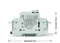 Wago 811-310 1-проводная клемма с держ. предохранителя 13/32 x 11/2", индикатор отсутствует