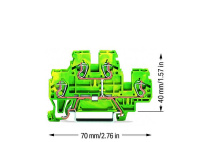 Wago 870-507 Двухуровневая клемма 4-пров. с заземлением PE