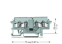 Wago 280-623/281-411 4-пров. клемма с диодом, 0,08 - 2,5 мм2, 1N4007