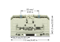 Wago 400-490/490-001 2x болтовая клемма, 2,5 - 35 мм2, M6, 125 A, 1000 V