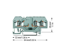 Wago 280-673/281-411 3-пров. клемма с диодом, 0,08 - 2,5 мм2, 1N4007