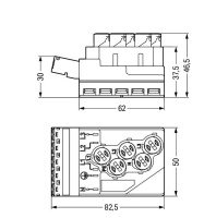 Wago 772-264/060-000 IDC-EM с 5-контактный. 2-Leiterans