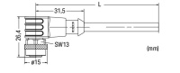 Wago 756-5302/040-200 Кабель датчика / исполнительного устройства, 4-пол., Длина: 20 м