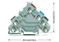 WAGO 280-580 Клемма для датчиков на 4 проводника