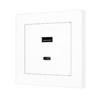 Zennio ZSI2UCA + ZS55C2UCAY Двойное зарядное устройство USB C+A 5 В / 3,5 А ZS55 – USB C+A Charger