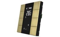Interra ITR340-1813 iSwitch+ - 8-кнопочный KNX контроллер с ЖК-дисплеем, алюминий, шампань матовый