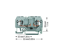 Wago 280-915/281-410 2-пров. клемма с диодом, 0,08 - 2,5 мм2, 1N4007