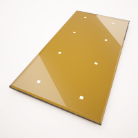 Tense KNX_INTGG8 Сенсорный выключатель KNX Intensity Glass Gold 8F, цвет: Золотой