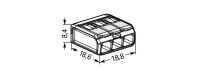 Wago 221-483 3-проводная клемма, d: 0,2-4,0 мм2, AEx (class 1, zone 1)