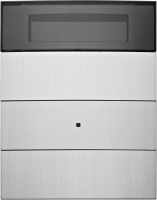 Berker 75663594 Клавишный сенсор B.IQ с регулятором температуры помещения, 3-канальный, алюминий, цвет: Серый, оттенок: Анодный алюминий