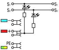 Wago 2000-5410/1101-951 Клемма 4-пр. датчика, 1 мм2, NPN, серая