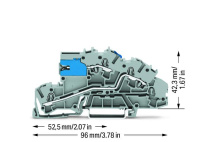 WAGO 2003-7640 Многоуровневая Клемма, 0,25 - 2,5 (4) мм2, подкл. к шине, цвет: Серый