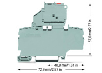 Wago 2002-1911/1000-541 2-проводная клемма с держ. предохранителя 5x20 мм, индикатор 12-30 В