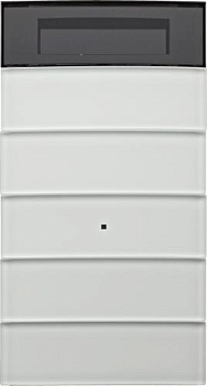 Berker 75665590 Клавишный сенсор B.IQ с регулятором температуры помещения, 5-канальный, стекло, цвет: Белый, оттенок: Полярная белизна