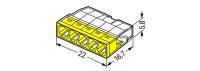 WAGO 2273-205 5-проводная клемма, d: 0,5-2,5 мм2, прозрачный корпус
