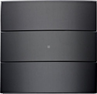 Berker 75163592 Клавишный сенсор B.IQ «Комфорт», 3-канальный, стекло, цвет: Чёрный