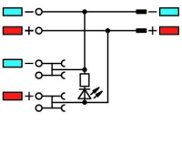 Wago 2020-5372/1102-953 Клемма 3-пр. датчика,  мм2, LED, оранжевая