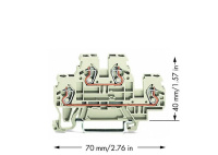 Wago 870-961 2-уровн. клемма, 0,08 - 2,5 (4) мм2, серая, L / L