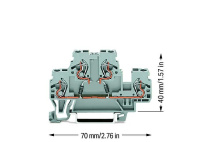 Wago 870-542/281-487 Двухуровневая клемма с диодом С 2 диодами 1N4007