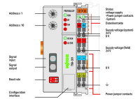 Wago 750-331 Каплер Profibus DP, оптоволок., 1.5MBd