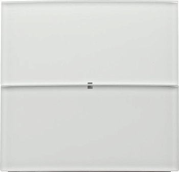 Berker 75162590 Клавишный сенсор B.IQ «Комфорт», 2-канальный, стекло, полярная белизна, цвет: Белый, оттенок: Полярная белизна