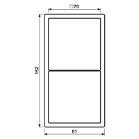 Jung LS 982 W Рамка 2-ная, вертикальный и горизонтальный монтаж, duroplastic, LS 990, слоновая кость