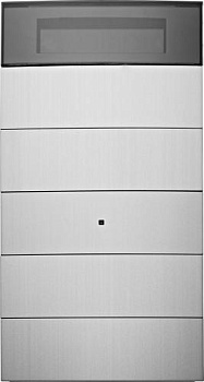 Berker 75665594 Клавишный сенсор B.IQ с регулятором температуры помещения, 5-канальный, алюминий, цвет: Серый, оттенок: Анодный алюминий