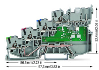 Wago 2020-5417/1102-950 Клемма 4-пр. датчика,  мм2, PNP, серая